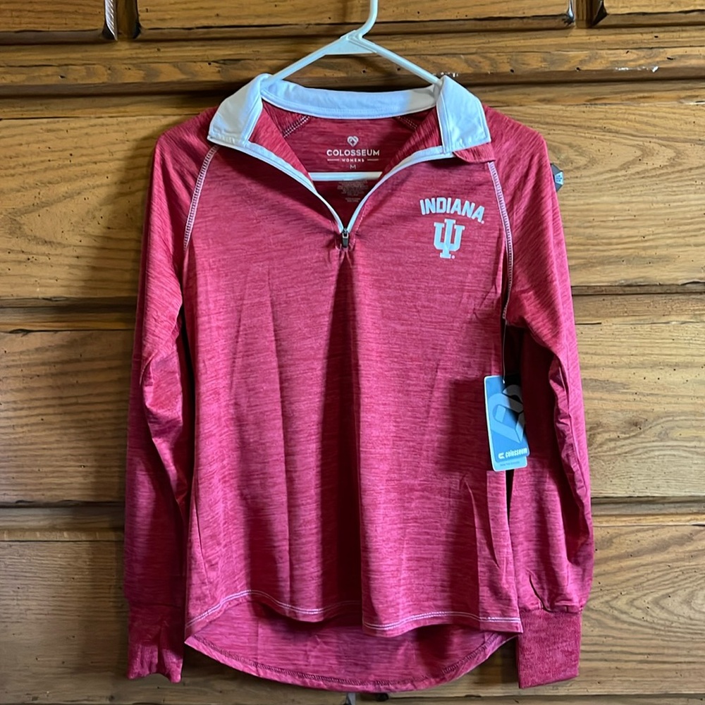 Indiana University long-sleeve neck zip-up